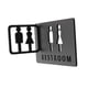 thumbnail image 3 of Señal De Baño Con Símbolo De Inodoro, Señalización De Puerta De Baño 3D Para Tienda, Iglesia, Hotel, 3 of 5