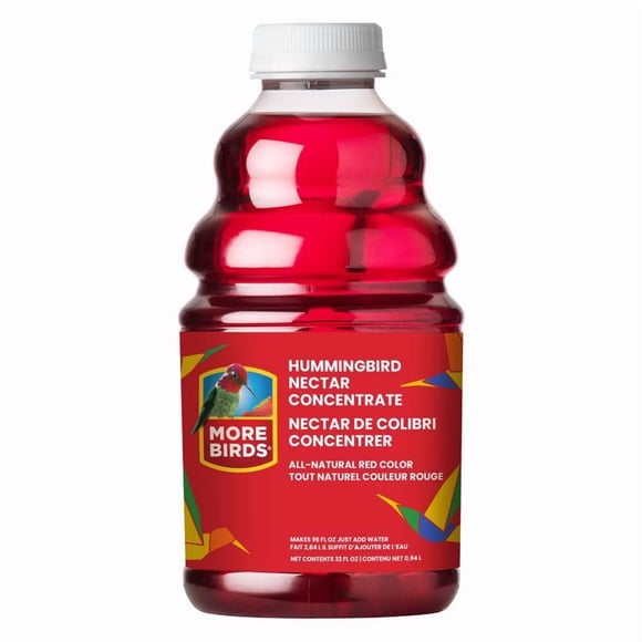 Concentrado de néctar, más pájaros, colibríes, 946 ml, vitaminas