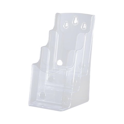 Ioensy - Portafolletos De Acrílico Transparente, Soporte Para Folletos, Estante Para Documentos, Menús, Folletos, Tamaño A6, 3 Niveles