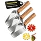 thumbnail image 1 of Cortador sandía triángulo acero inoxidable mango madera 3 uds utensilio cocina, 1 of 7