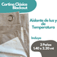 thumbnail image 3 of Set Barras para Cortina Doble 16/19 Mm Extensible 170-320 Cm A Muro Bronce Bola + Cortina y Visillo, 3 of 4