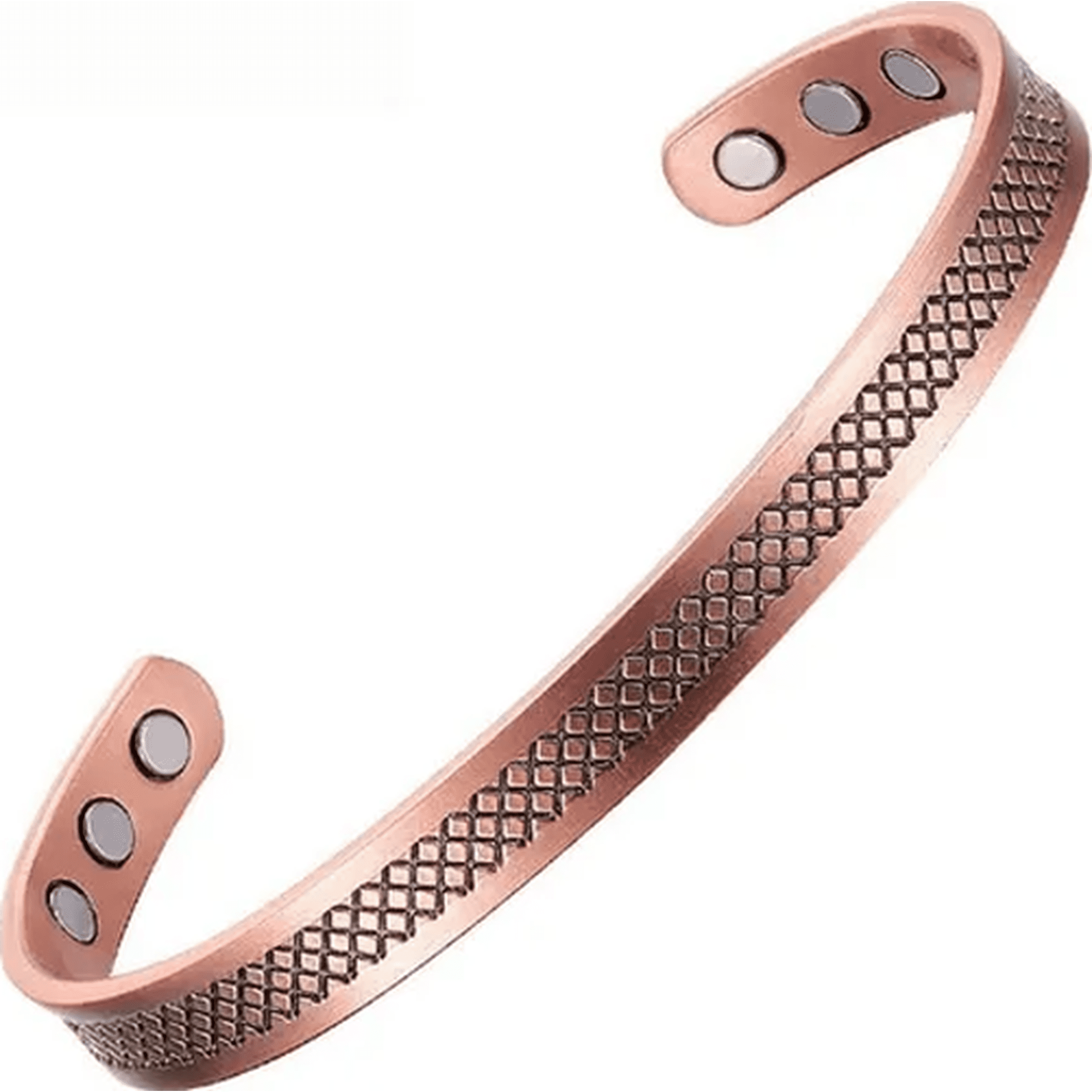 Genérico - Pulsera Cobre Entrelazada 6 Imanes Artritis