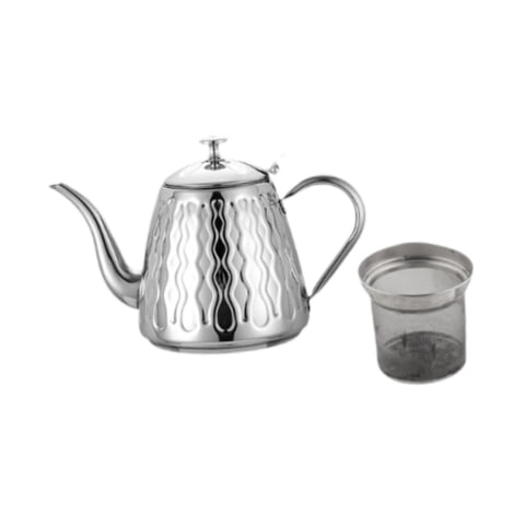 Magideal - Tetera De Acero Inoxidable Para Té, Tetera De 1,5 L Para Estufa, Para Acampar, Interior, Exterior, Estufas Eléctricas De Cerámica, Cocina De Inducción Plata