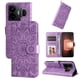 thumbnail image 1 of Funda tipo cartera FOXDOCK para Realme GT Neo 5 , diseño girasol en relieve, cuero PU, cierre magnético, soporte y tarjetero, 1 of 5