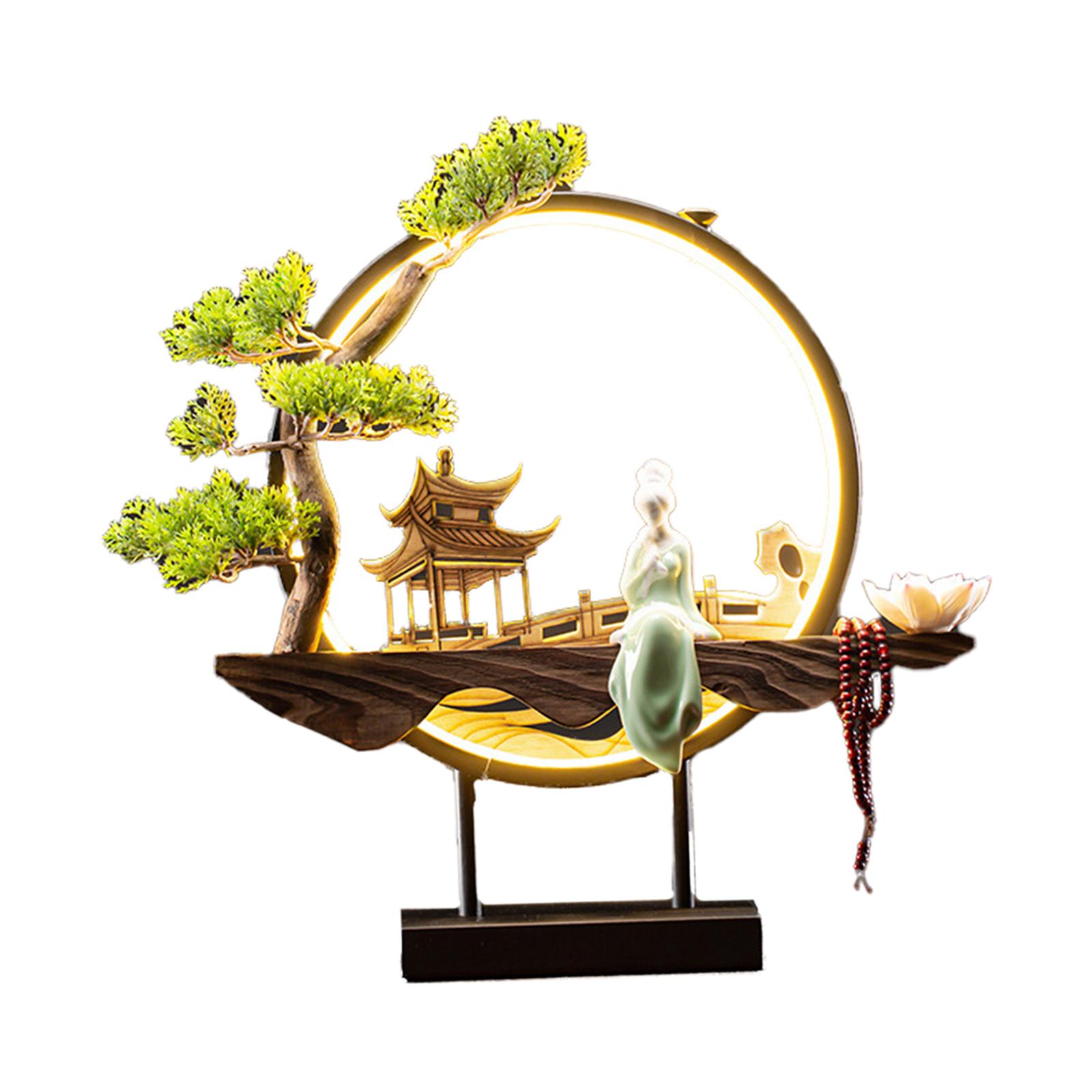 Bothyi - Lámpara Led Quemador De Incienso De Reflujo Fuente De Casa De Té Estilo Decorativo De Cerámica K