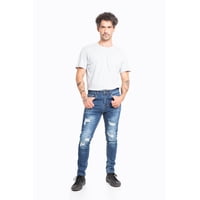 Idem - Jeans Hombre Skinny Azul Focalizado Destroyer 42