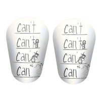 Ioensy - 2X Mini Espinilleras De Fútbol Espinilleras De Entrenamiento De Fútbol Para Niños Niños Niñas S Letras Blancas Y Negras