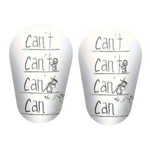 Ioensy - 2X Mini Espinilleras De Fútbol Espinilleras De Entrenamiento De Fútbol Para Niños Niños Niñas S Letras Blancas Y Negras