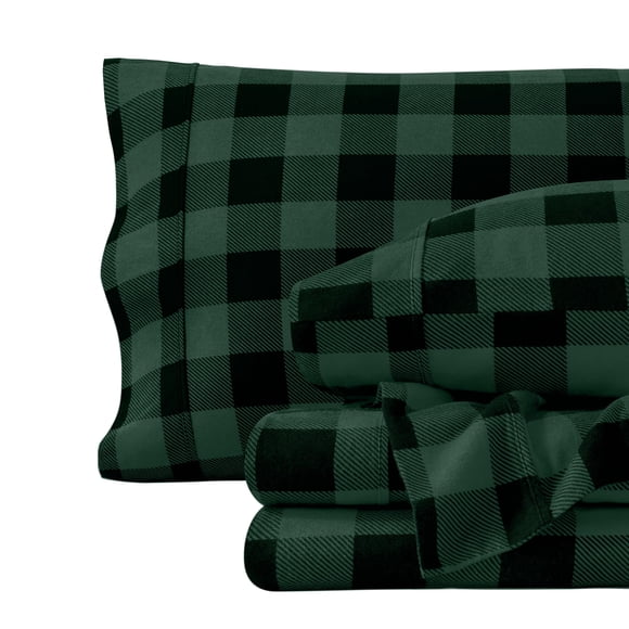 Juego de sábanas de franela Bare Home Prints, 100% algodón Split King