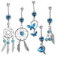 thumbnail image 1 of Rhinestone De 5 Piezas Dreamcatcher Mariposa Hoja Corazón Barriga Ombligo Anillo, 1 of 5