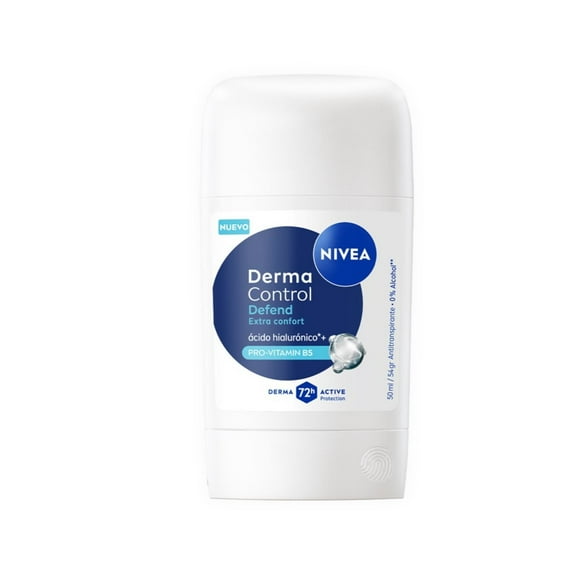 Desodorante Nivea Barra Derma Control Defend Mujer, 50 ml