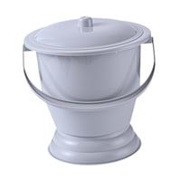 Magideal - Spittoon Portátil Con Tapa Orinal Con Asa Cubo Sanitario De Pp Resistente Recipiente Con Base Antideslizante Adecuado Para Hombres Y Mujeres En El Gris