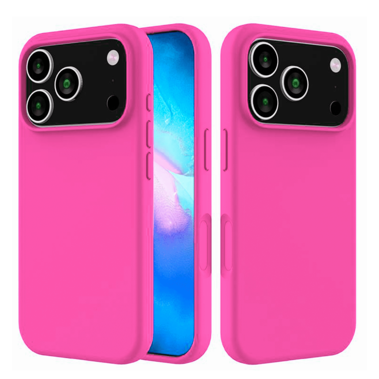 Joigo - Carcasa Funda Para Iphone 17 Pro Goma Fucsia