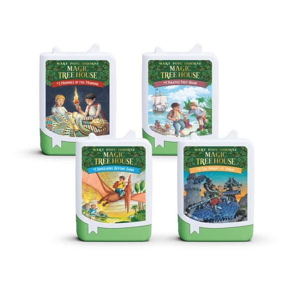 Set de audiolibros Tonies Magic Tree House, paquete de 4 con Toniebox