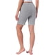 thumbnail image 3 of INSPIRE CHIC Pantalones Cortos de Pijama a Rayas para Mujer, Suaves y Ligeros, con Cintura Elástica y Cordón, Pantalones Cortos de Descanso con Bolsillos XS Gris, 3 of 6