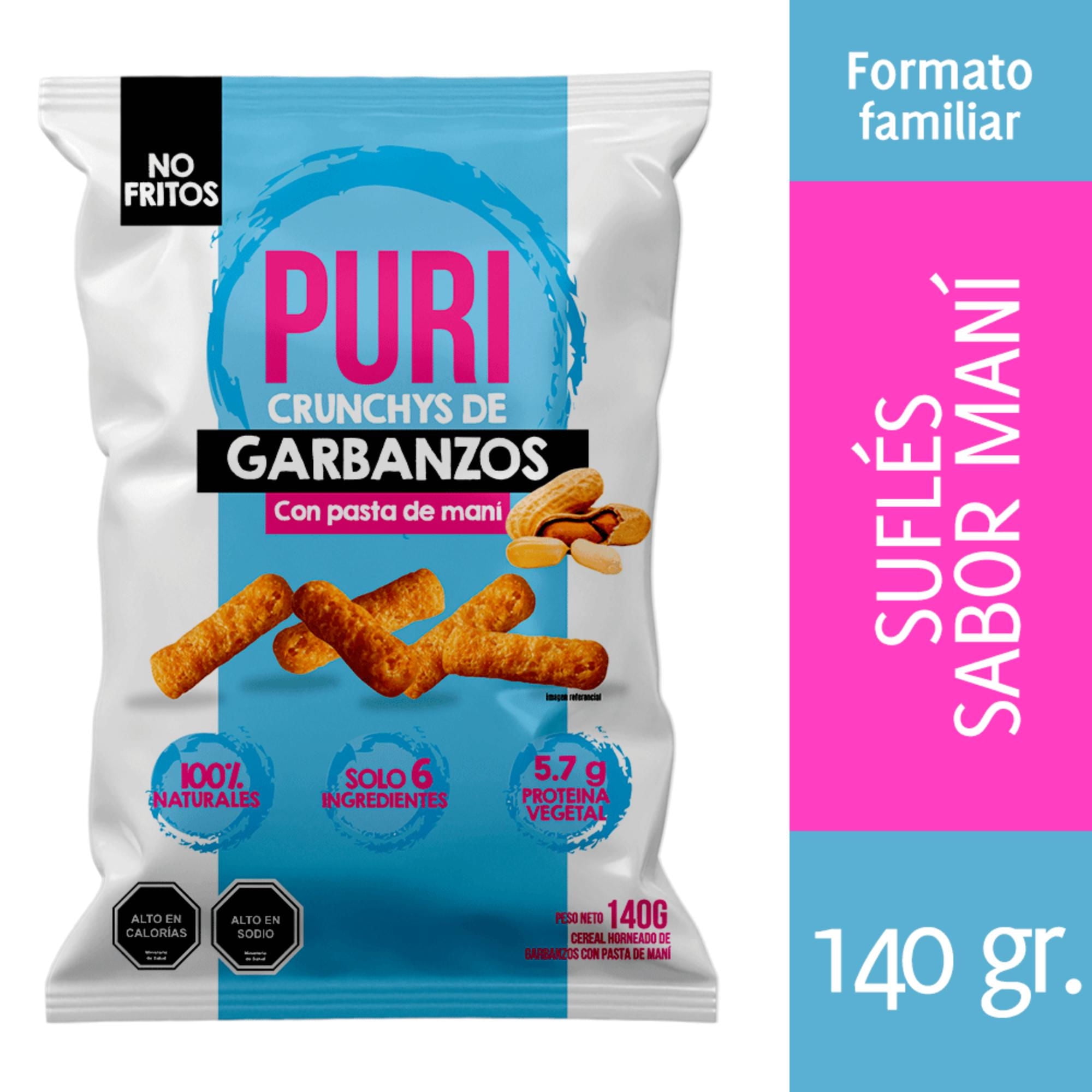 Suflés Garbanzos Con Pasta Maní 140 g Puripop