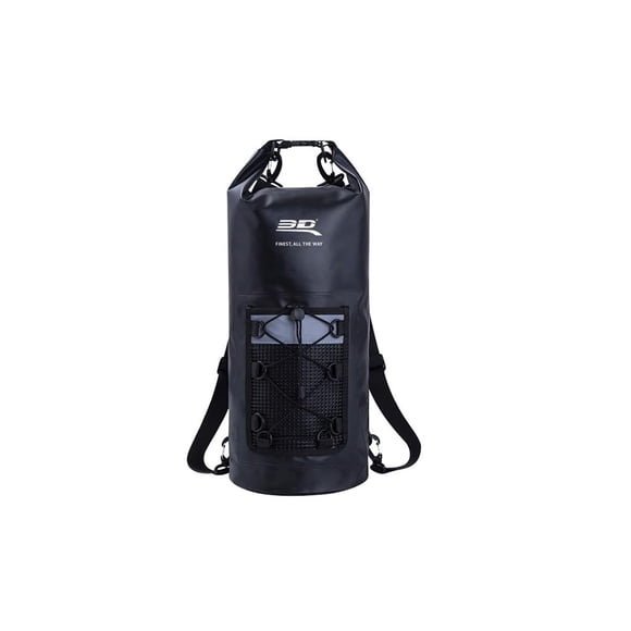 Mochila impermeable 3D MaxPider Roll Top, 10 L, impermeable, negra