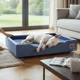 thumbnail image 1 of Cama de Mascotas - Talla L EXTRA (90x70 cm) / Pata Montessori 3 cm (Gris), 1 of 2