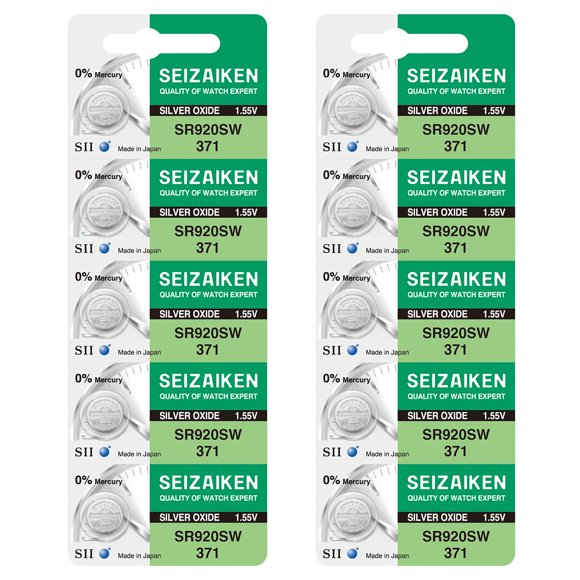 Batería de óxido de plata Seizaiken SR920SW 1,55 V (paquete de 10) – Japón