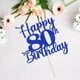 thumbnail image 2 of Decoración para tartas Kaoenla con purpurina para fiesta de 80 cumpleaños, color azul, 2 of 7