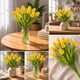 thumbnail image 3 of Ramos De 12 Tulipanes Artificiales Flor Decoración Tulipan amarillo Talla Única, 3 of 6