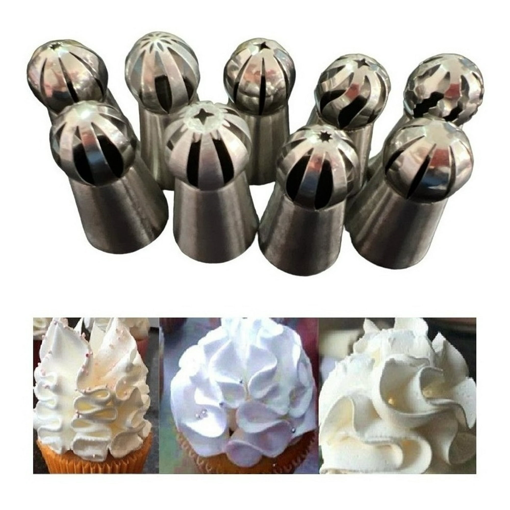 Genérico - Set 9 Boquillas Rusas Esfera Boquillas Pastelera Rusa Esfera