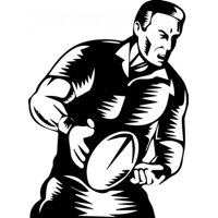 Rienda Libre Graphics - Decomural Rugby Player Scrum Sports Ws-32957