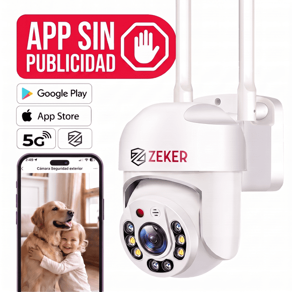 Cámara de Seguridad Wifi Exterior Impermeable Zeker 2MP 5G