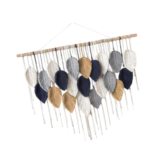 Gran Macrame De La Pared Colgante Colgante De Borla Macrame Para La Sala De Estar Del Dormitorio De La Guardería 21 Hojas Estilo D