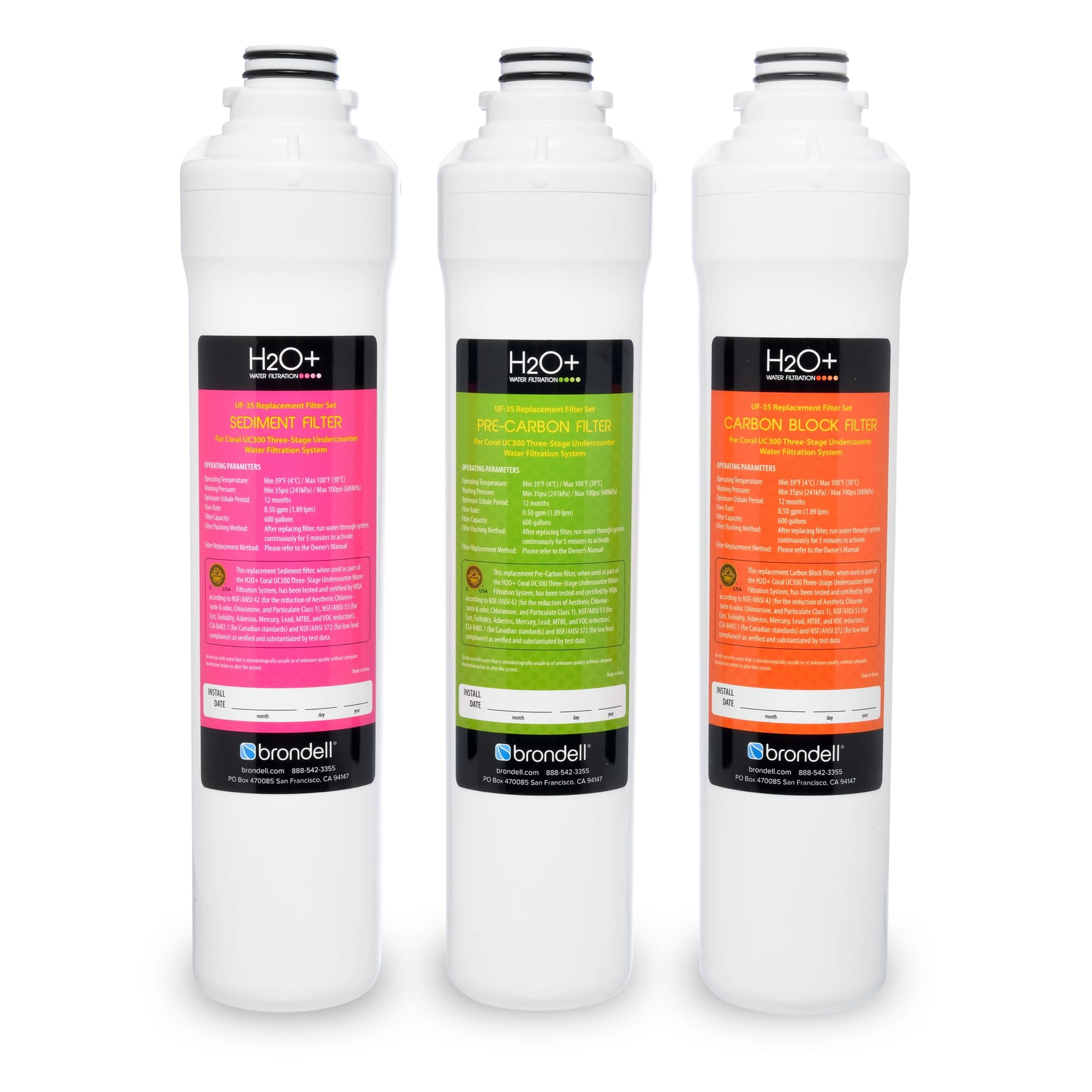 Sistema De Filtración De Agua Brondell H2o+ Coral Uc300