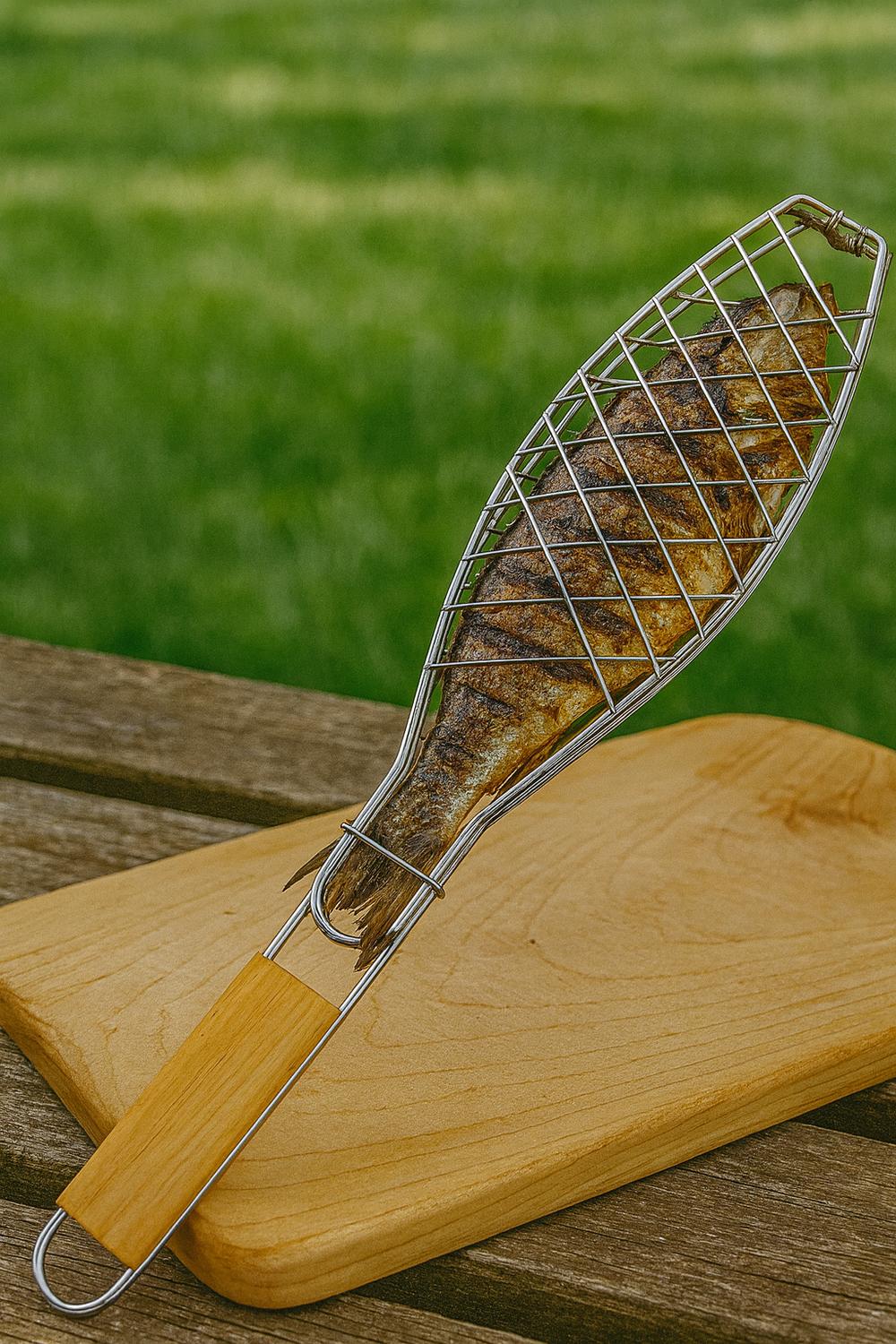 Cosas Casa - Rejilla Para Asar Vegetales Y Pescado Xl Madera