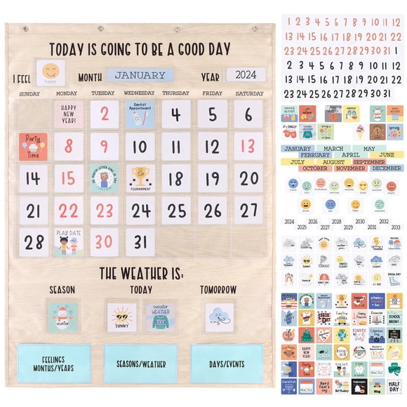 Calendario Preescolar Gráfico De Bolsillo 195 Piezas