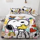 thumbnail image 1 of Snoopy Cartoon Bed Set,3D Printing Bedding Set,For Kids Adult Girls Boys Bed Sheets, 1 of 5