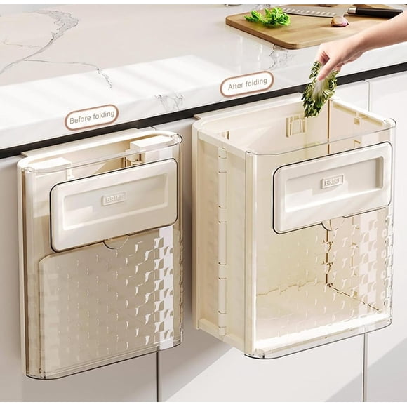 Basurero Plegable Para Cocina Papelero Portátil Moderno