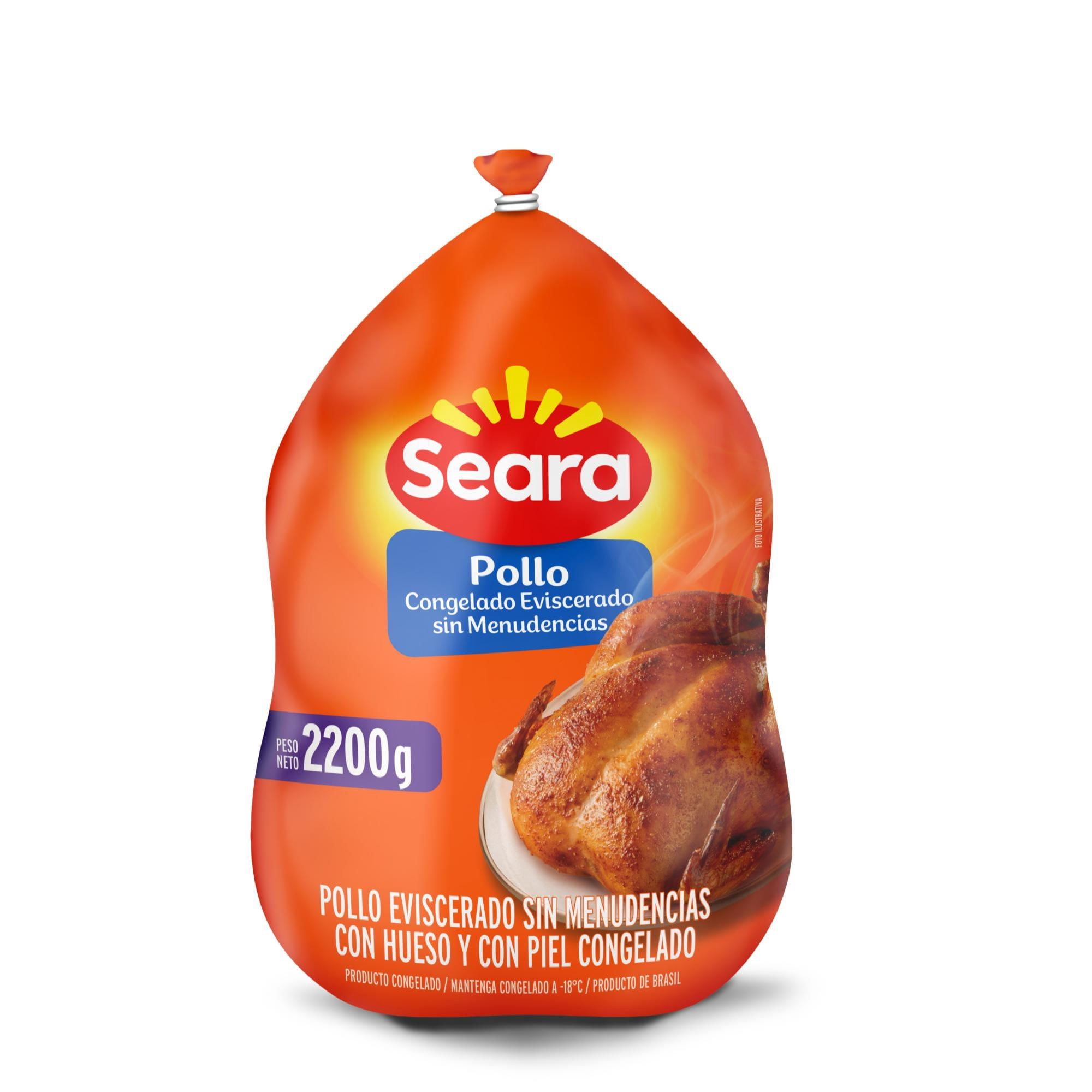 Pollo Entero Sin Menudencias Congelado 2 kg Seara