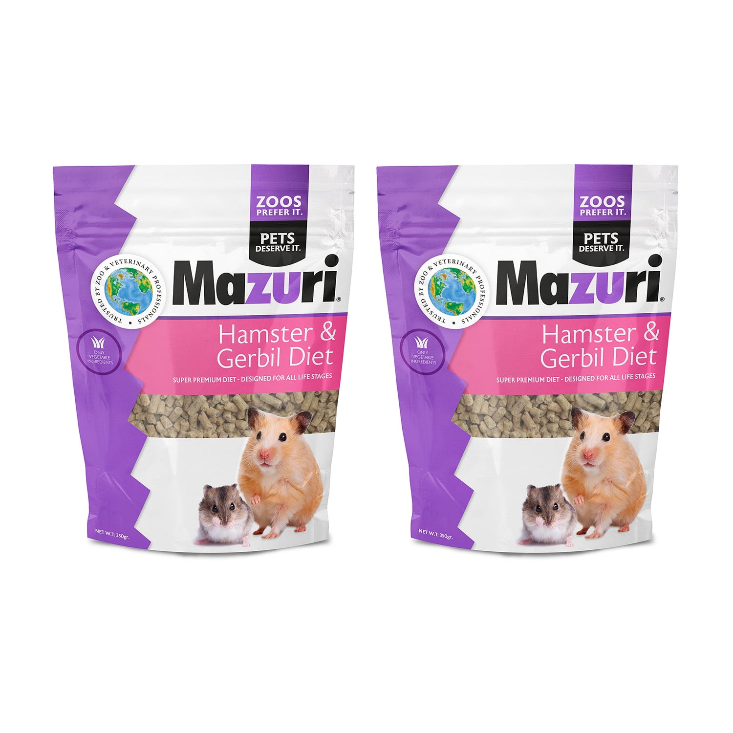 Mazuri Alimento Hamster y Jerbo 350 gr Pack X2