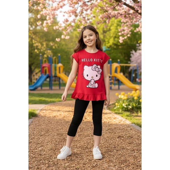 Conjunto Niña Hello Kitty rojo 12