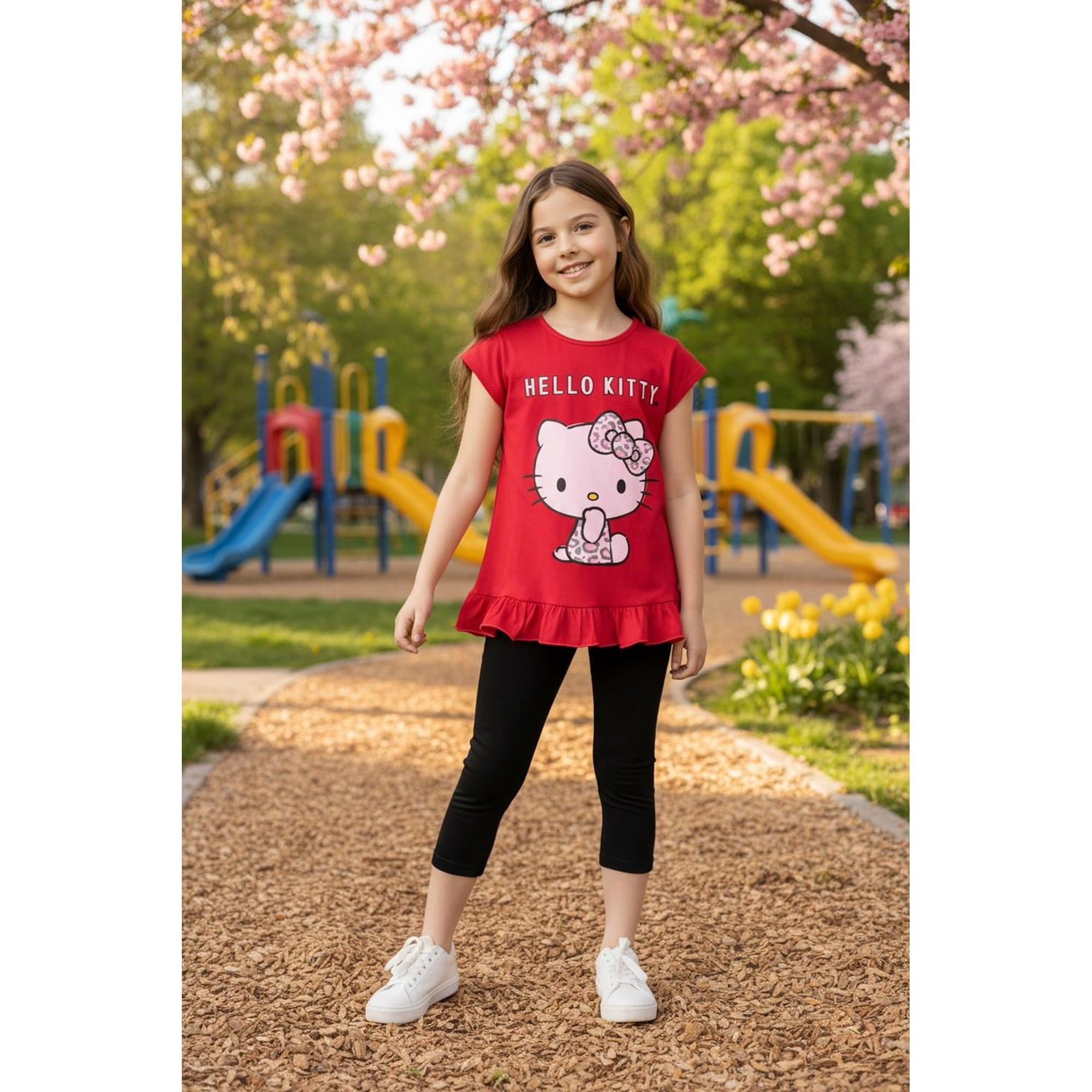 Conjunto Niña Hello Kitty Rojo 8
