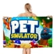 thumbnail image 1 of Pet Simulator Toalla de playa de secado rápido con diseño temático, regalo para mujeres y niñas, ideal para cumpleaños, fans, amantes de la música, uso en la playa o al aire libre, 78 × 150 cm, 1 of 6