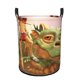thumbnail image 1 of Jane y el Dragón Cesta de lavandería de gran capacidad redonda con asa, bolsa para ropa sucia plegable, almacenamiento para dormitorio, baño y lavadero 44x35 cm, 1 of 6