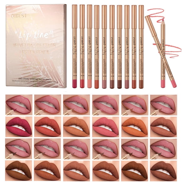 Set de delineador de labios Bekoeen Matte Waterproof, 12 unidades, para mujer