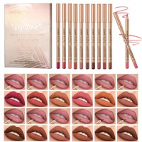 Set De Delineador De Labios Bekoeen Matte Waterproof, 12 Unidades, Para Mujer