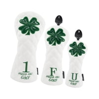 Magideal - Funda De Madera Para Cabeza De Golf, Funda De Cabeza Para Club De Golf, Funda Protectora Portátil Creativa A La Moda, Protección Para Deportes Y Adult Blanco