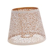 Magideal - Pantalla De Lámpara De Metal, Cubierta De Pantalla De Lámpara, Pantalla De Lámpara De Cono Moderna, Hueca Para Bombilla E27 Para El Hogar, La Blanco A