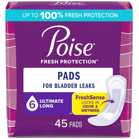 Almohadillas Para Incontinencia Poise 6 Drop Ultimate Absorbency, 45 Unidades