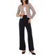 thumbnail image 2 of INSPIRE CHIC Chaqueta de Tweed para Mujer con Cuello Mao, Abierta y Recortada, Talla XS, Amarillo Rosa, 2 of 6
