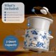 thumbnail image 3 of Olla de cocción lenta COOK WITH COLOR 2L azul floral 120V, 3 of 7