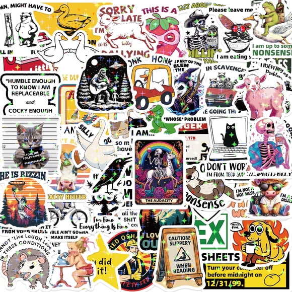 Stickers ETHEL 238 piezas holográficos de vinilo impermeable