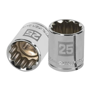 Truper - Dado Poligonal Milimetrico Cuadrante 1/2"" 25Mm