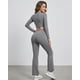 thumbnail image 3 of Set Athleisure Mujer Flare 2 Piezas Calza y Peto Manga Larga - ZL015, 3 of 3
